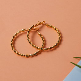Heliophilia Silver Pendientes de Metal en Oro con Acabado de Laca